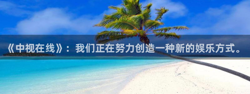 太阳成集团tyc9728：《中视在线》：我们正在努力创造一种新的娱乐方式。