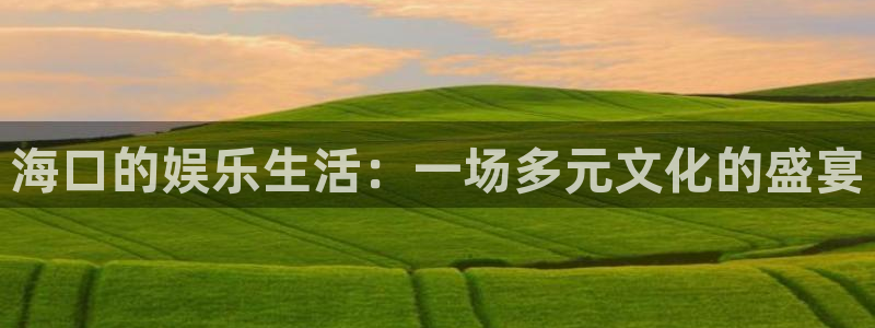 太阳成集团tyc9728：海口的娱乐生活：一场多元文化的盛宴