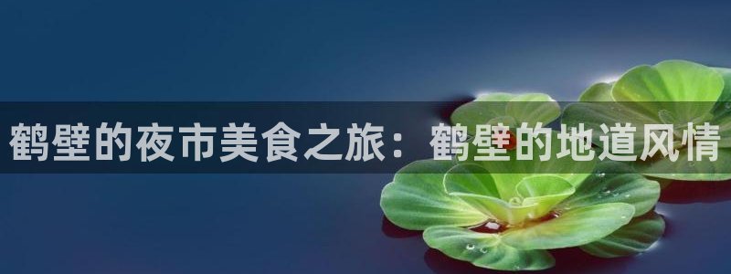 太阳成集团tyc9728：鹤壁的夜市美食之旅：鹤壁的地道风情